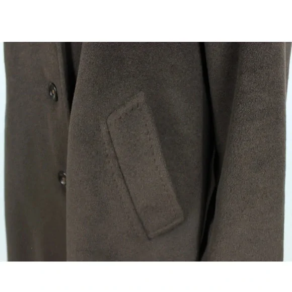 MAX MARA BROWN WOOL THREE BUTTON COAT - Picture 7 of 9